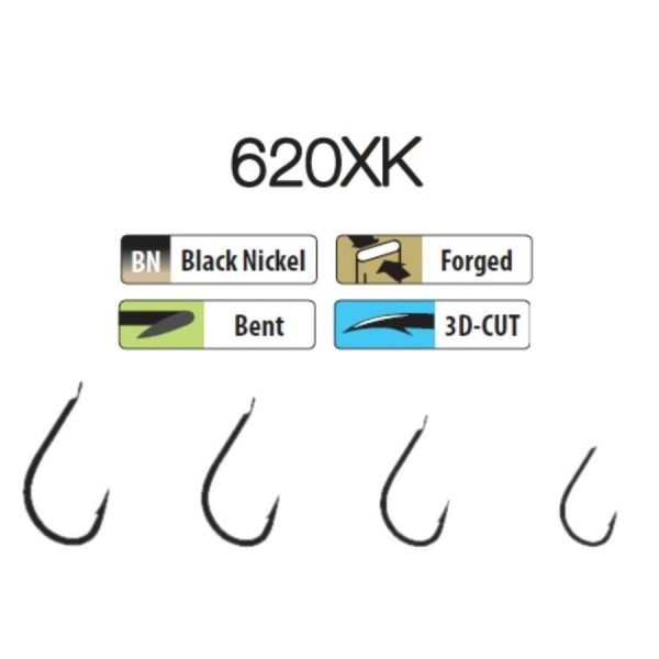 Trabucco XPS 620XK 05 Płaskie, Zadziorowe Haczyki 25szt.