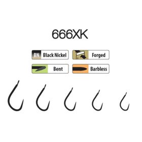 Trabucco XPS 666XK 10 Płaskie, Haczyk Bez Zadziora 25szt.