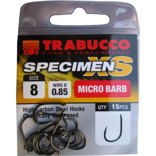 Trabucco XS Specimen 12 Hook z oczkiem, z zadziorem 15 sztuk