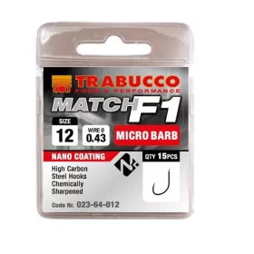 Trabucco F1 Match 12 Haczyk z łopatką, z zadziorem 15 szt.
