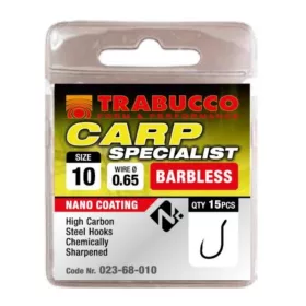   Trabucco Carp Specialist 14 Hak z oczkiem, bezzadziorowy 15szt.