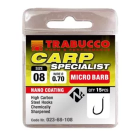   Trabucco Carp Specialist 12 Hak z łopatką, zadziorowy 15szt.