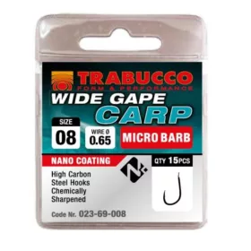   Trabucco Wide Gape Carp 12 Haczyk z łopatką, z zadziorem 15 szt.