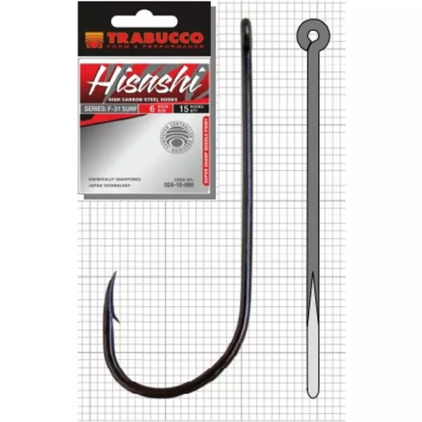 Trabucco Hisashi F-31 Surf 08 Haczyk na drapieżniki 15szt