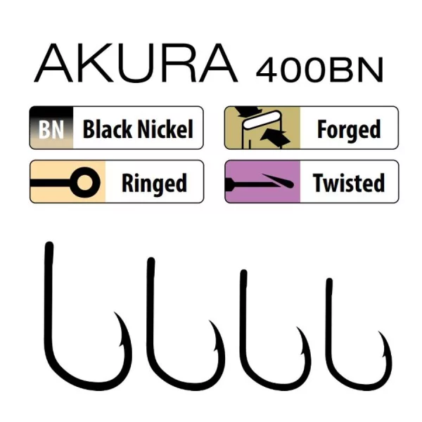 Trabucco Akura Continental 400 BN 06 Haczyk z oczkiem, z zadziorem 10 szt.