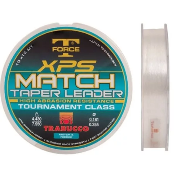 Trabucco T-Force XPS Match Taper Leader 10*15m 0,16-0,22mm Żyłka Monofilowa Przyponowa