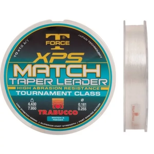 Przypon Trabucco T-Force XPS Match Taper Leader 10*15m 0,18-0,28mm Monofil