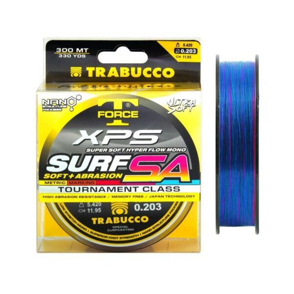 Trabucco T-Force XPS Surf Soft+Abrasion Mark System 300m 0,30mm Żyłka Monofilowa