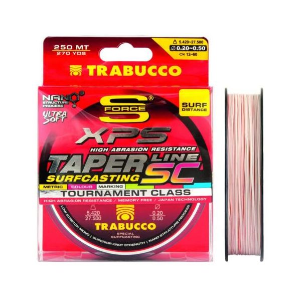 Trabucco Taper Line SC Surfcasting 250m 0,57-0,18mm Żyłka Monofilowa