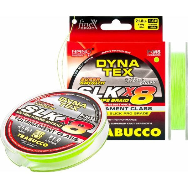 Trabucco Dyna-Tex SLK X8 SS 150m 0,084mm Limonkowa Zieleń Plecionka Główna