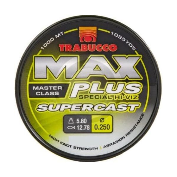 Trabucco Max Plus Linia Supercast 300m 0,25mm Żyłka Monofilamentowa Główna