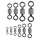 Trabucco Görgős kerek X-mintás 12 Forgó 12db