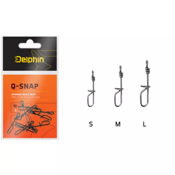 Łącznik spinningowy Delphin Q-SNAP / 10 szt. / 0,8mm L