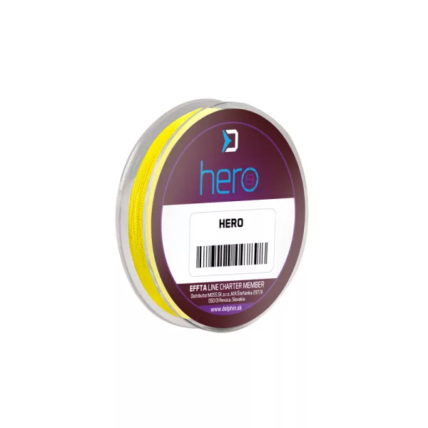 Delphin HERO 8 0,18mm Plecionka Fluo żółta