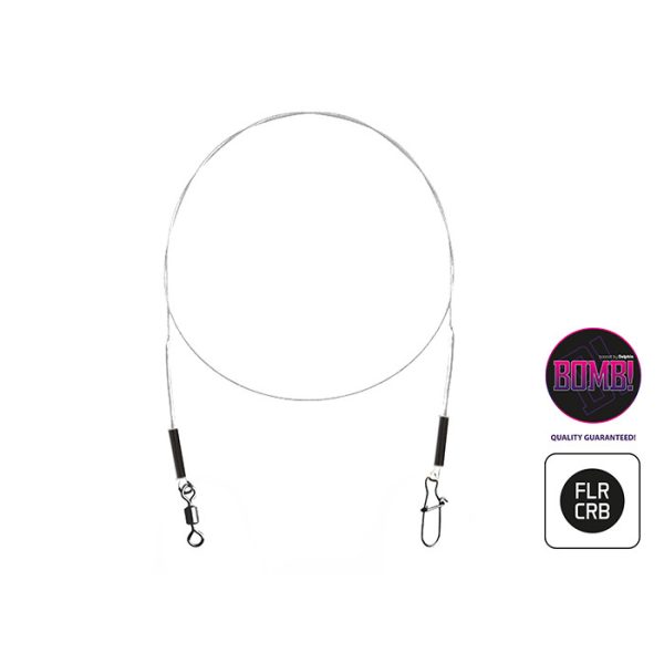 Delphin Fluorokarbon előke BOMB! forgóval és kapoccsal Fluorocarbon 15cm