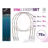Delphin Set BOMB! steel leader with snap/7 strands (75x /20,30,40cm/9kg)