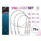 Delphin Set BOMB! steel leader with snap/7 strands (75x /20,30,40cm/12kg)