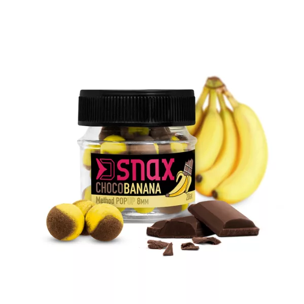 Nęcenie, zanęta - Przynęta na haczyk - Delphin D SNAX POP przynęta 10mm Czekolada-Banan Pop Up Feeder Przynęta
