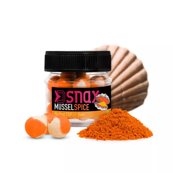 Nęcenie, zanęta - Przynęta na haczyk - Delphin D SNAX POP przynęta 10mm Muszla-Przyprawa Pop Up Feeder Przynęta