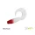 Gumowa rybka Delphin TWISTA UVs / 5szt 8cm/RedFACE