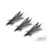Delphin B!RD Hook TRIPLE / 3szt czarne pióra #10