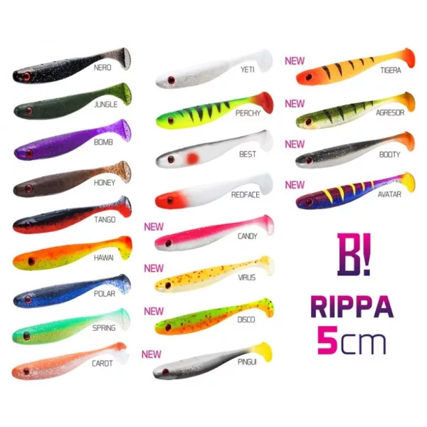 Delphin DuoPACK BOX Top mix BOMB! Rippa / 12x 5szt 5cm/MIX gumowa rybka