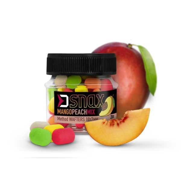 Delphin MIX D SNAX WAFT przynęta 10x7mm/20g Mango-Brzoskwinia wafters