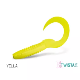   Delphin TwistaX Eeltail UVs - Yella 15cm Plastikowa Przynęta 5 szt.