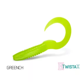   Delphin TwistaX Eeltail UVs - Greench 6cm Plastikowa Przynęta 5 szt.