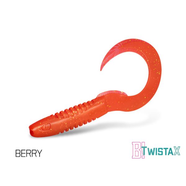 Delphin TwistaX Eeltail UVs - Berry 6cm Przynęta plastikowa 5 szt.