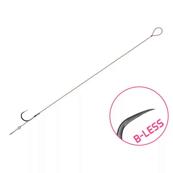 Delphin Proxi Sting 8cm 0,10mm 10 Füles, Szakáll Nélküli Előkötött Horog Csalitüskével 6db