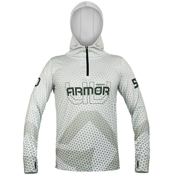 Delphin UV Armor 50+ Olive Koszulka z długim rękawem i kapturem M