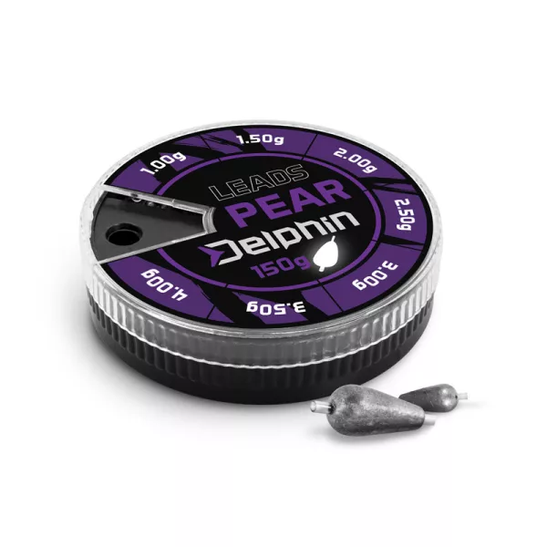 Delphin Leads Zestaw obciążników gruszkowych 1,0-4,0gr 150gr