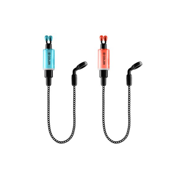 Delphin Color Zestaw Sygnalizatorów Brań Łańcuchowych Niebieski i Czerwony 2szt.