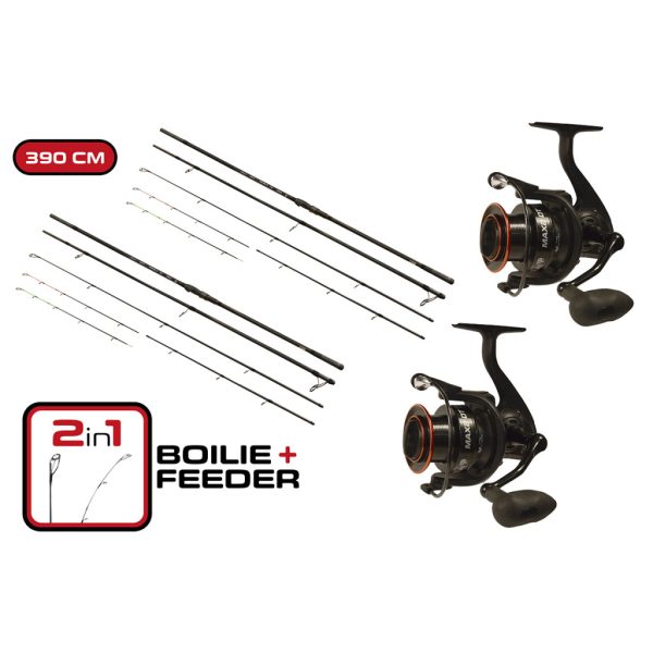 Carp Expert Max2 Double Tip Wędka 3,90m z kołowrotkiem Max2 DT 6000 Duopack