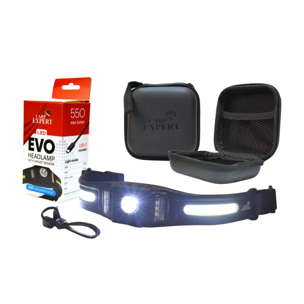 Carp Expert EVO Smart Latarka Czołowa z Twardym Etui