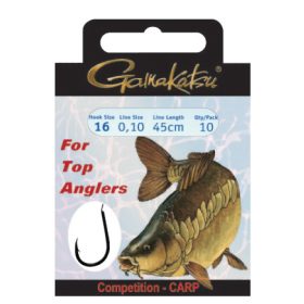   Gamakatsu Zawiązany fabrycznie BKS Brąz 10 10 sztuk/opakowanie Z łopatką Z zadziorem Haczyk karpiowy
