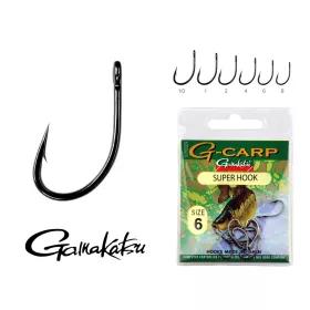   Gamakatsu G-Carp super Czarny 1 10szt/opakowanie Haczyk Feeder Oczkowy Zadziorowy