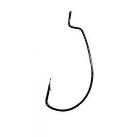   Gamakatsu Worm Offset Czarny 5/0 5 szt./opakowanie Z oczkiem Z zadziorem Haczyk na ryby drapieżne