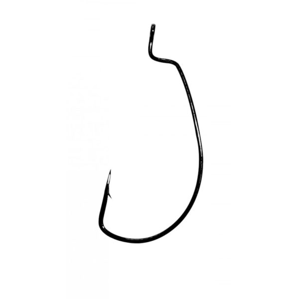 Gamakatsu Worm Offset Czarny 5/0 5 szt./opakowanie Z oczkiem Z zadziorem Haczyk na ryby drapieżne