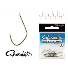   Gamakatsu LS-2210B/012 N/L Brąz 12 17 sztuk/opakowanie Z łopatką Z zadziorem Haczyk feederowy