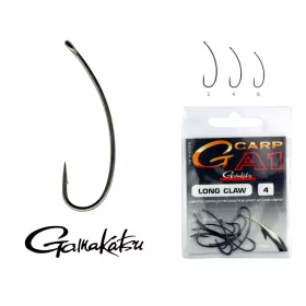   Gamakatsu G-carp A1 Long Claw Czarny 2 10szt/opakowanie Haczyk z oczkiem Zadziorowy Feederowy