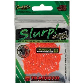   Trabucco Slurp Bait Maggot Orange Glitter Żółty Sztuczny Robak 50 szt.