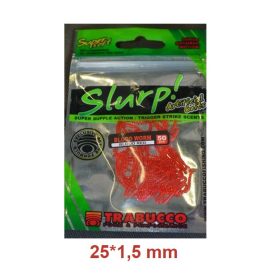   Trabucco Slurp Bait Bloodworm Krwista Czerwień Sztuczna Larwa Komara 50szt