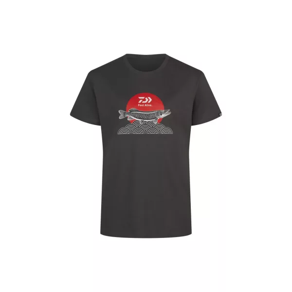 Daiwa Japan Pike Charcoal Koszulka polo 2XL