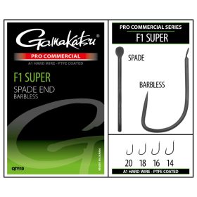   Gamakatsu Coars Pro-C F1 Super Spade A1 PTFE BL Lapkás Szakáll Nélküli Horog #20