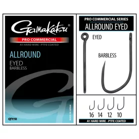   Gamakatsu Coars Pro-C Allround Eyed A1 PTFE BL Füles Szakáll Nélküli Horog #16