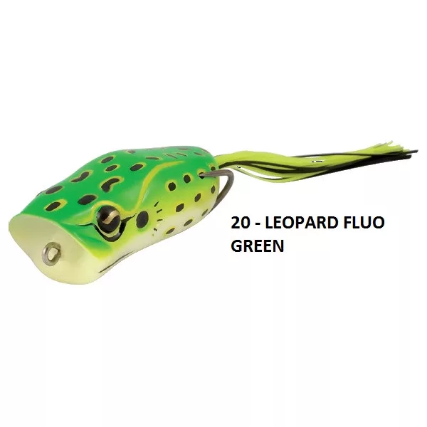 Rapture Popper Frog 6cm 15gr Leopárd Fluozöld Gumibéka