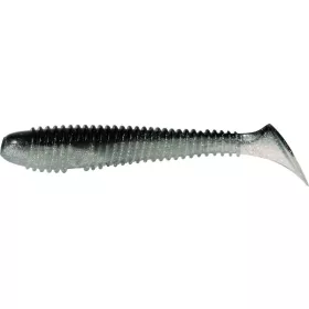   Rapture Ribbed Swing Shad 4cm Fekete Ezüst Plasztik Csali 14db