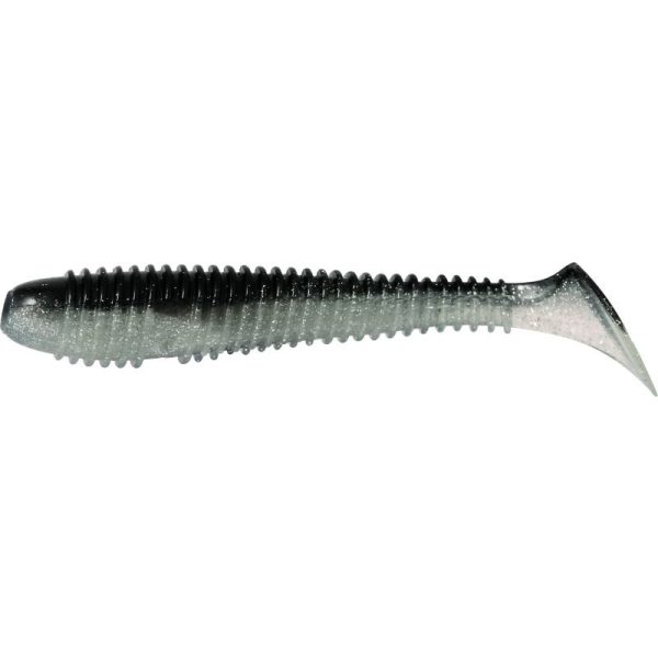 Rapture Ribbed Swing Shad 4cm Fekete Ezüst Plasztik Csali 14db